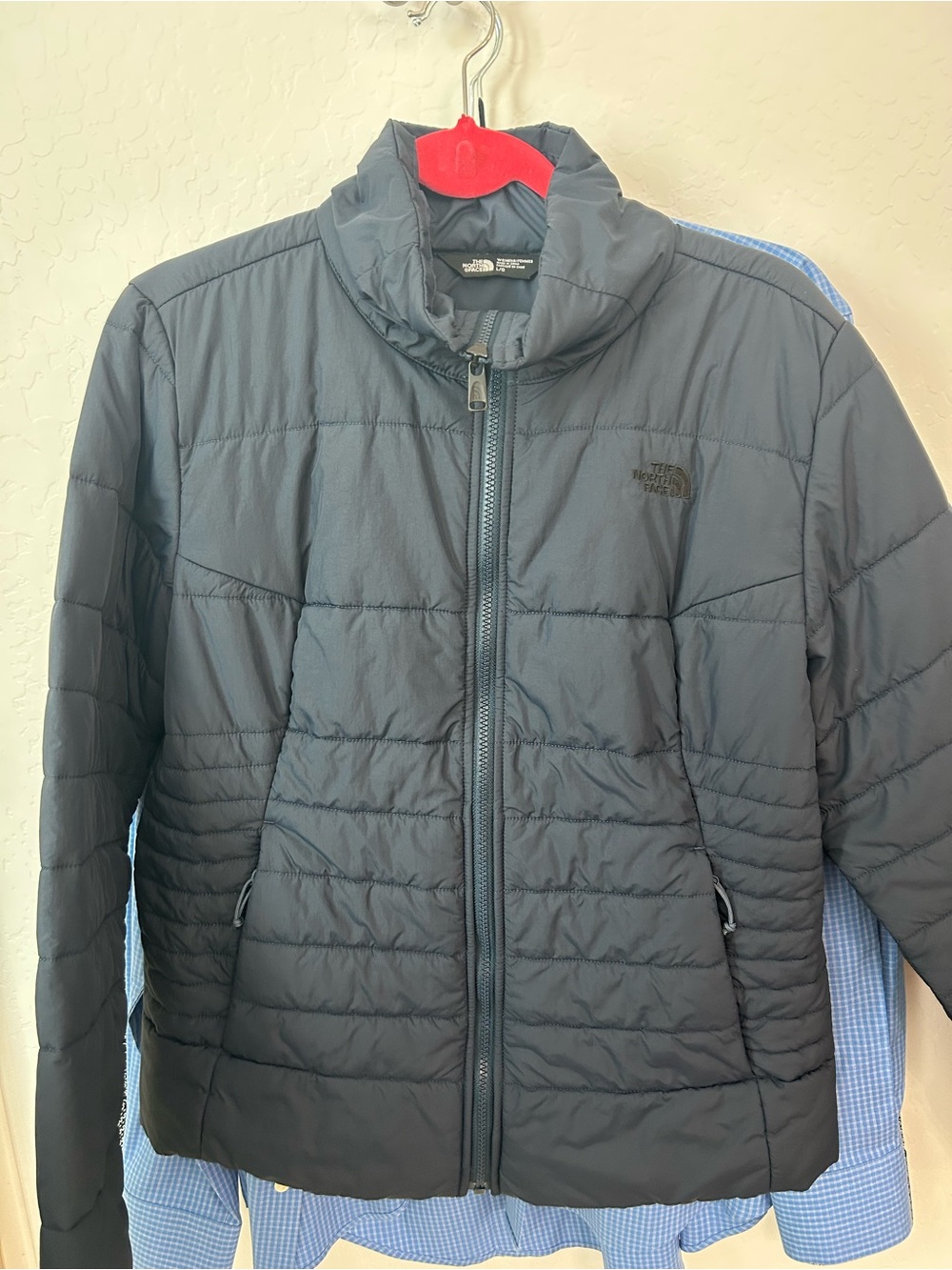 North Face Men navy Insulated Packable Jacket L